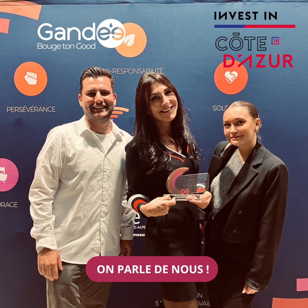 Gandee Bouge ton Good Prix Solidarité aux Trophées Régionaux des Entrepreneurs Positifs de la CPME 06