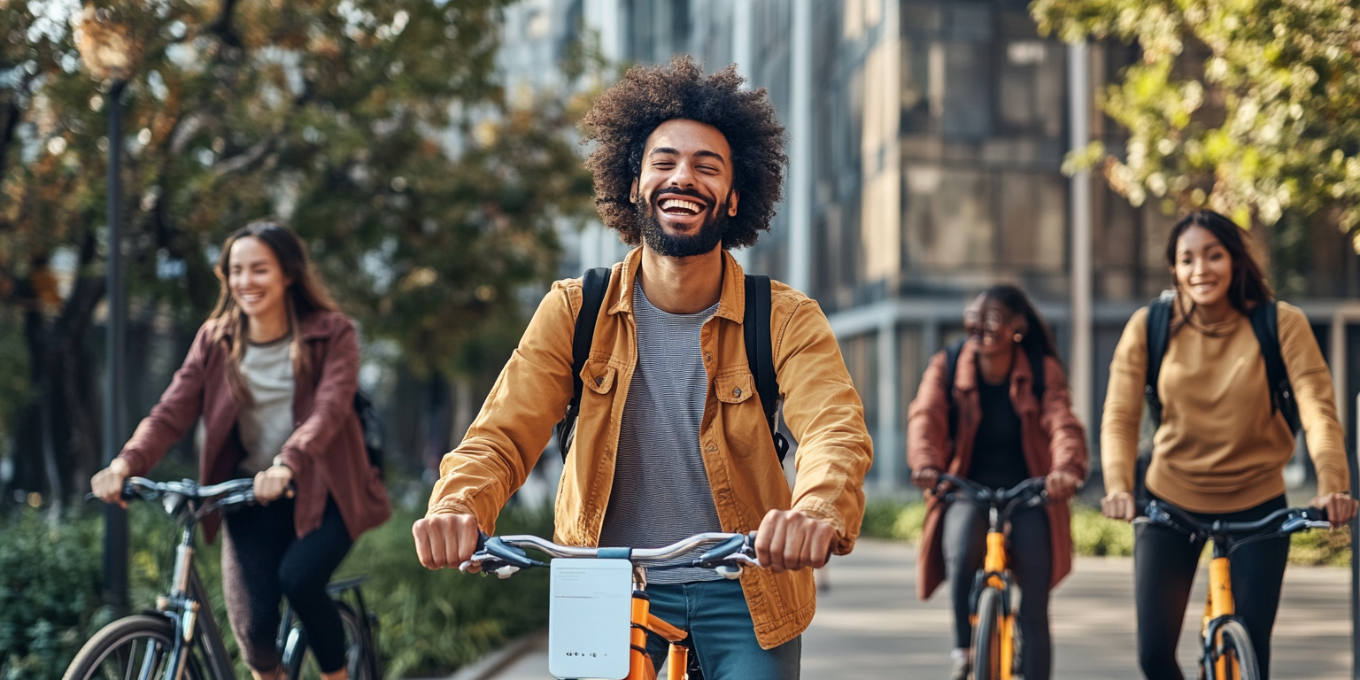 Équipe entreprise participante challenge sport solidaire connecté avec smartphone tracking activités