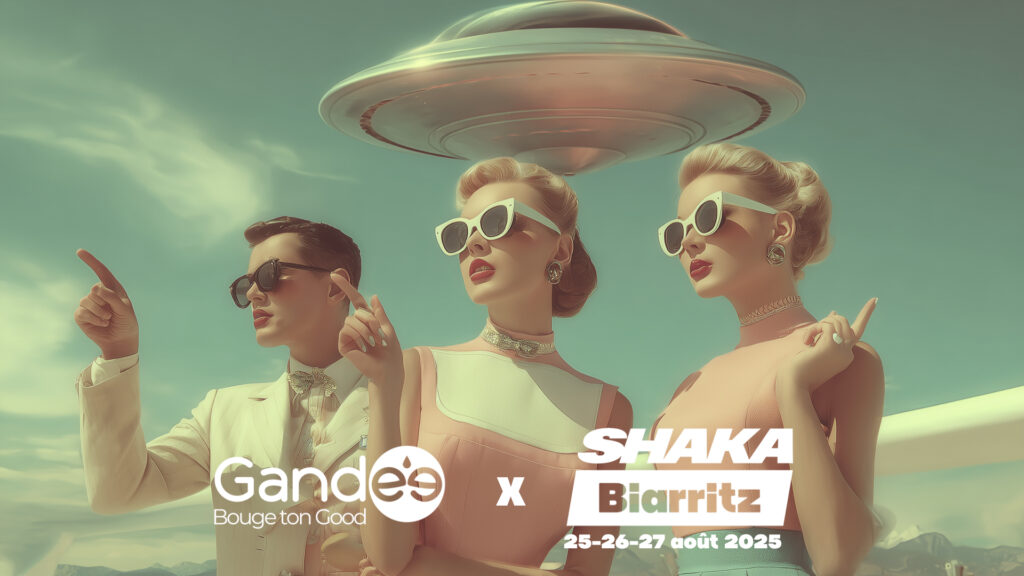 Affiche SHAKA Festival 2025 – Biarritz – Tech, surf et impact solidaire avec Gandee Tags suggérés : shaka festival, gandee, challenge solidaire, tech for good, événement RSE, web3, IA, festival engagé, Biarritz 2025, innovation positive