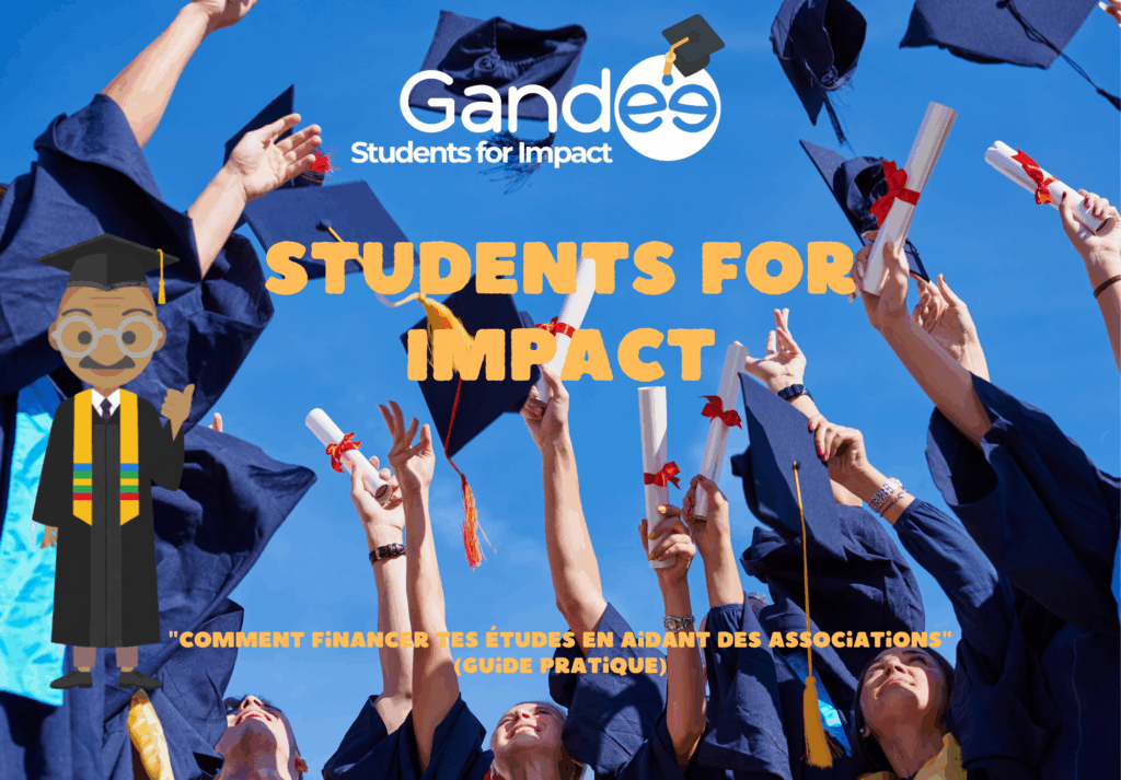 Étudiants heureux qui réussissent leurs études grâce au guide pour financer ses études en aidant des associations Students for impact