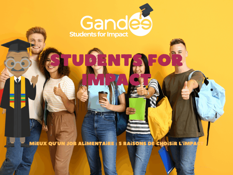 Etudiants heureux de faire un job à impact- students for impact Gandee