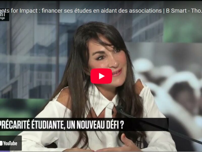 Layticia Audibert fondatrice Students for Impact interview B Smart Thomas Hugues plateau télévision précarité étudiante