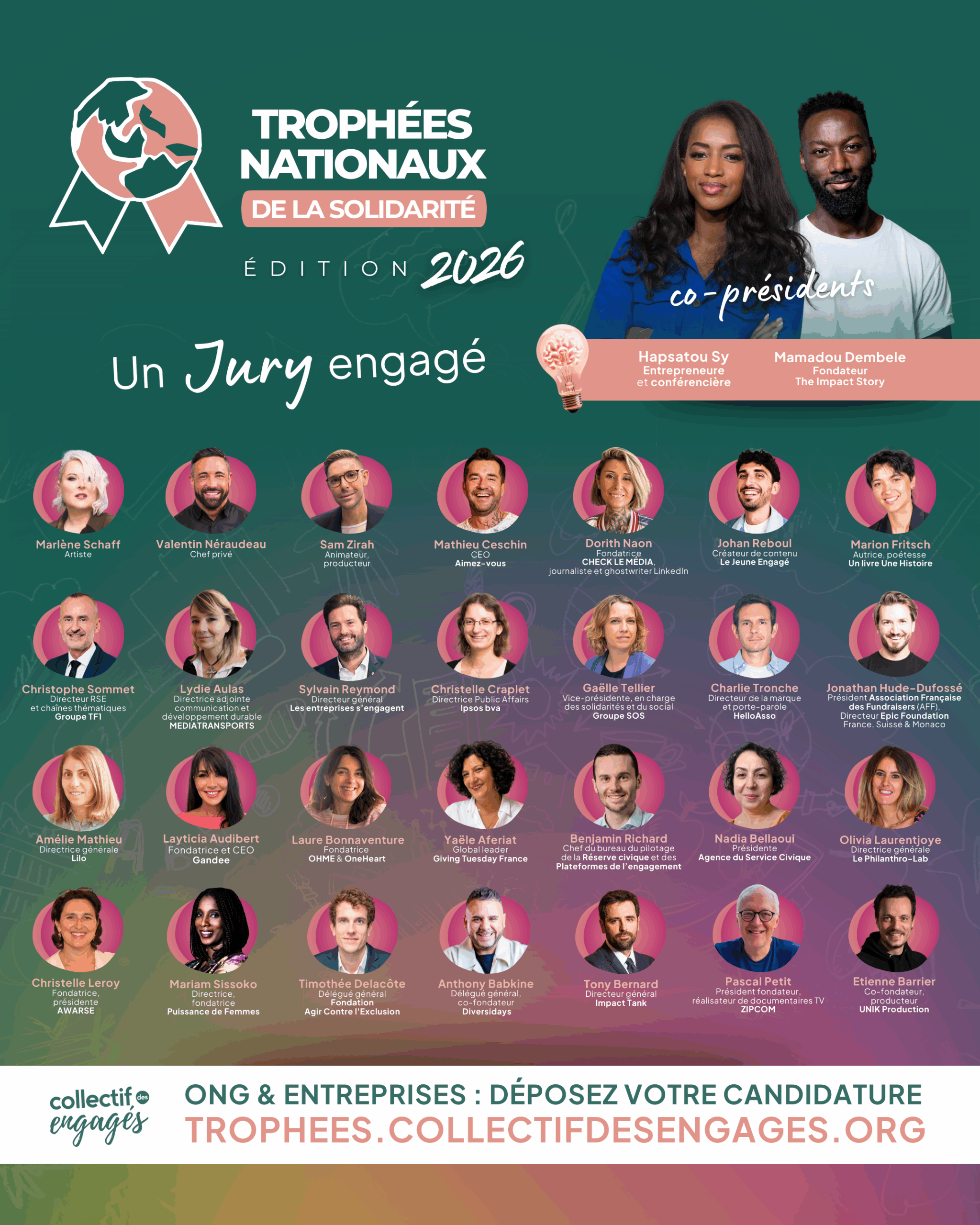 Trophées nationaux de la solidarité 2026 - Hapsatou Sy - Gandee partenaire