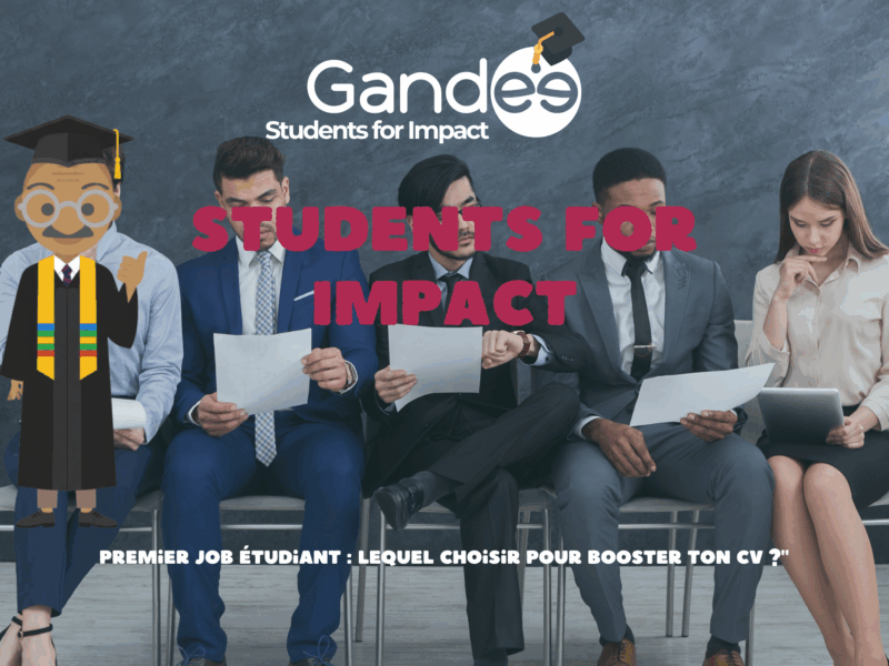 Photo d'étudiant sur le thèe Premier job étudiant : lequel choisir pour booster ton CV ?" - Students for Impact by Gandee