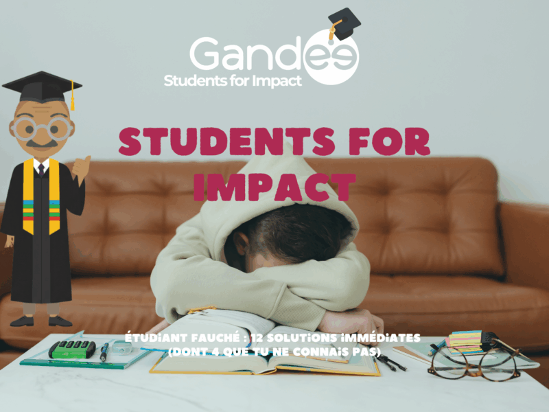 Photo sur le thème étudiants fauché, 12 solutions immédiates - Students for Impact by Gandee