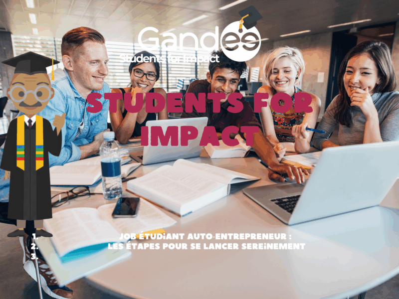 Job etudiant auto-entrepreneur - les etapes pour se lancer sereinement - Students for Impact by Gandee