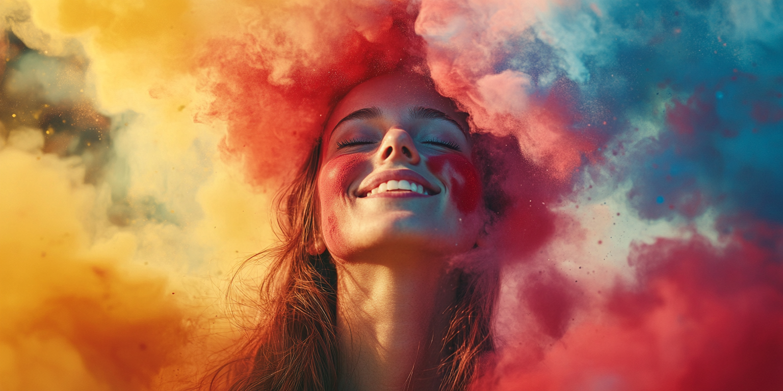 Collaboratrice sereine pratiquant la respiration au bureau – prévenir le stress au travail